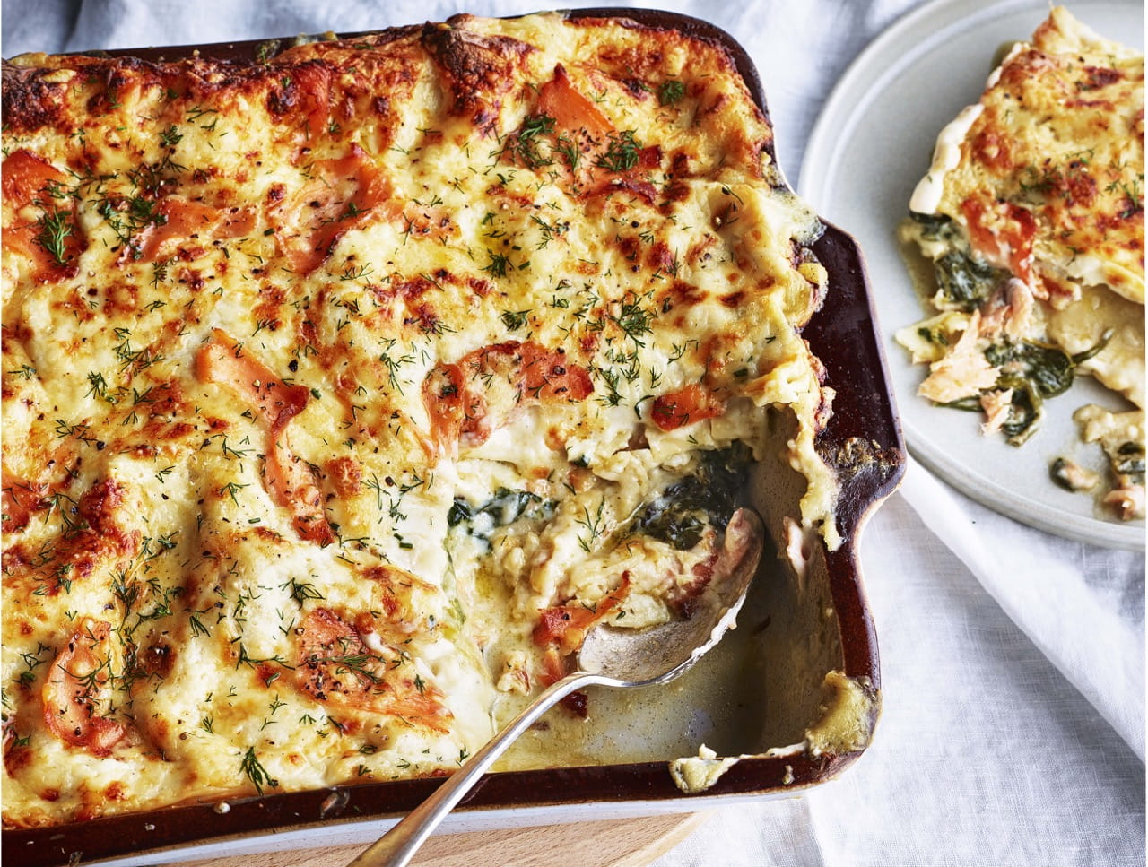 Smoked Salmon and Spinach Lasagne