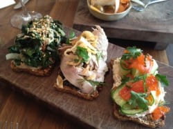 Smørrebrød and a Sonoma County Sylvaner
