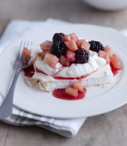 Sybil Kapoor's apple and blackberry meringue