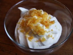Orange and Cointreau syllabub