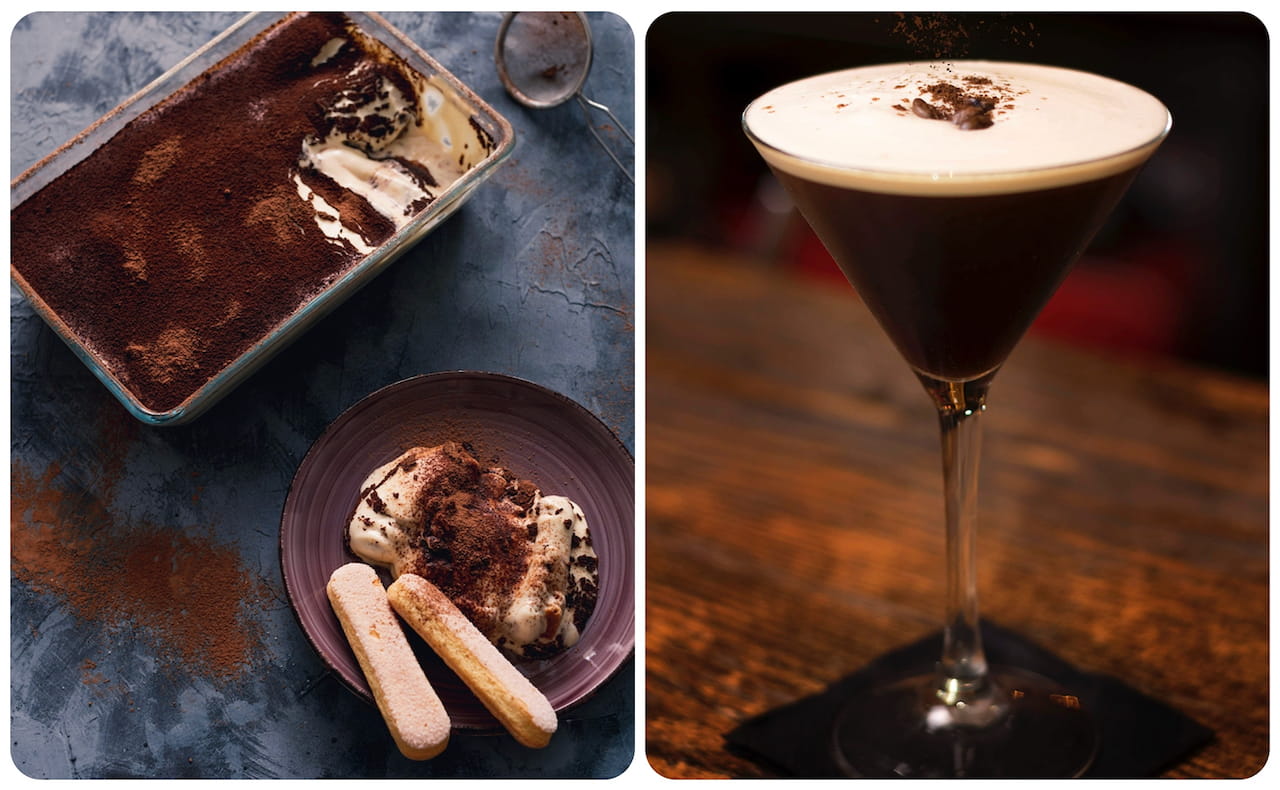 Tiramisu and espresso martini