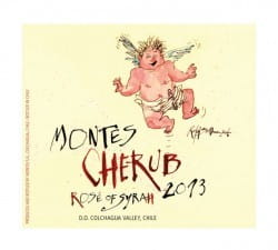 Scallop and mango ceviche with Montes Cherub Syrah Rosé