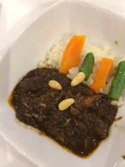 Lamb rogan josh with huitlacoche and Torres Milmanda chardonnay 2008