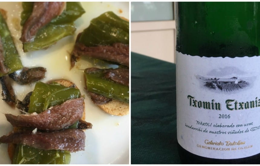 Anchovies and Txakoli