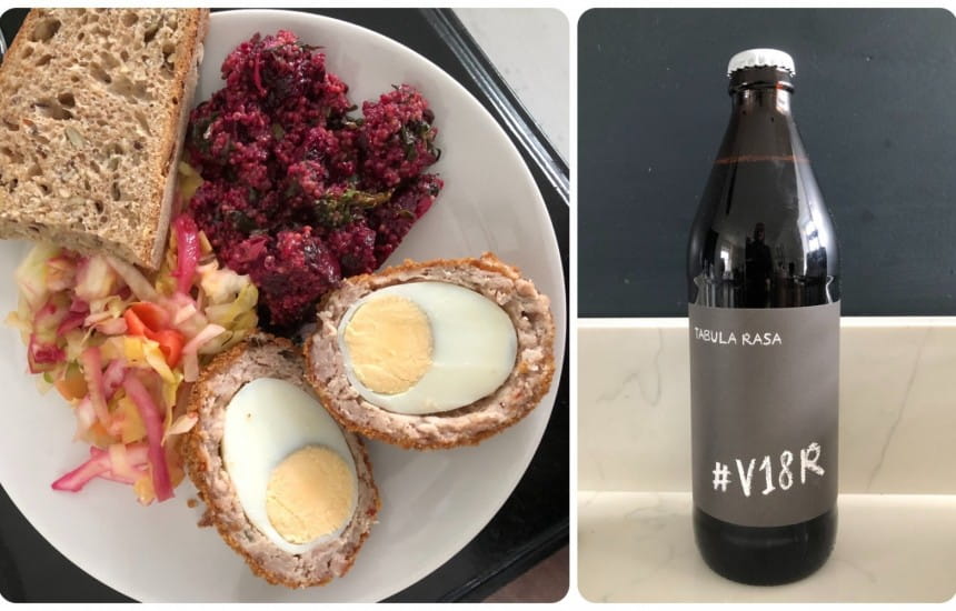 Roast beetroot salad and a juicy Aussie grenache