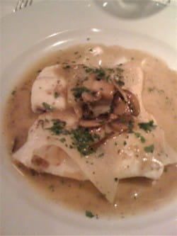 Braised brill with truffles and La Rocca Soave