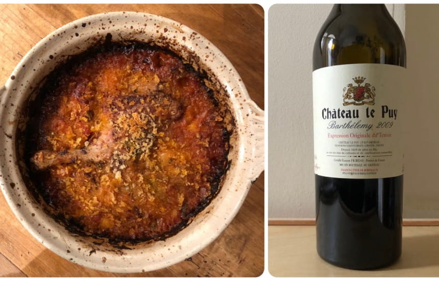 Cassoulet and red Bordeaux