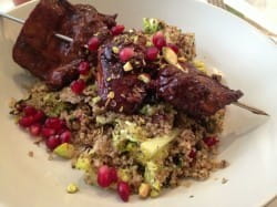 Chicken with pomegranate molasses and orange iced tea