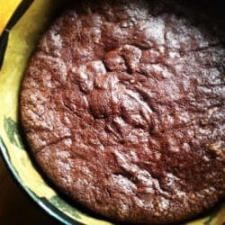 Chocolate marmalade slump cake with Tokaji dessert wine
