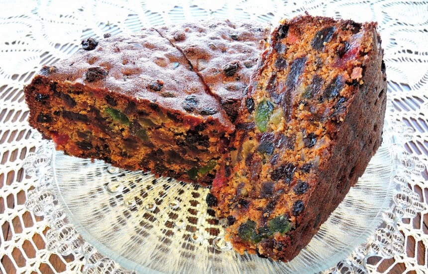 Christmas cake and Rutherglen muscat