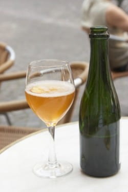 Savoury pancakes and sparkling cider