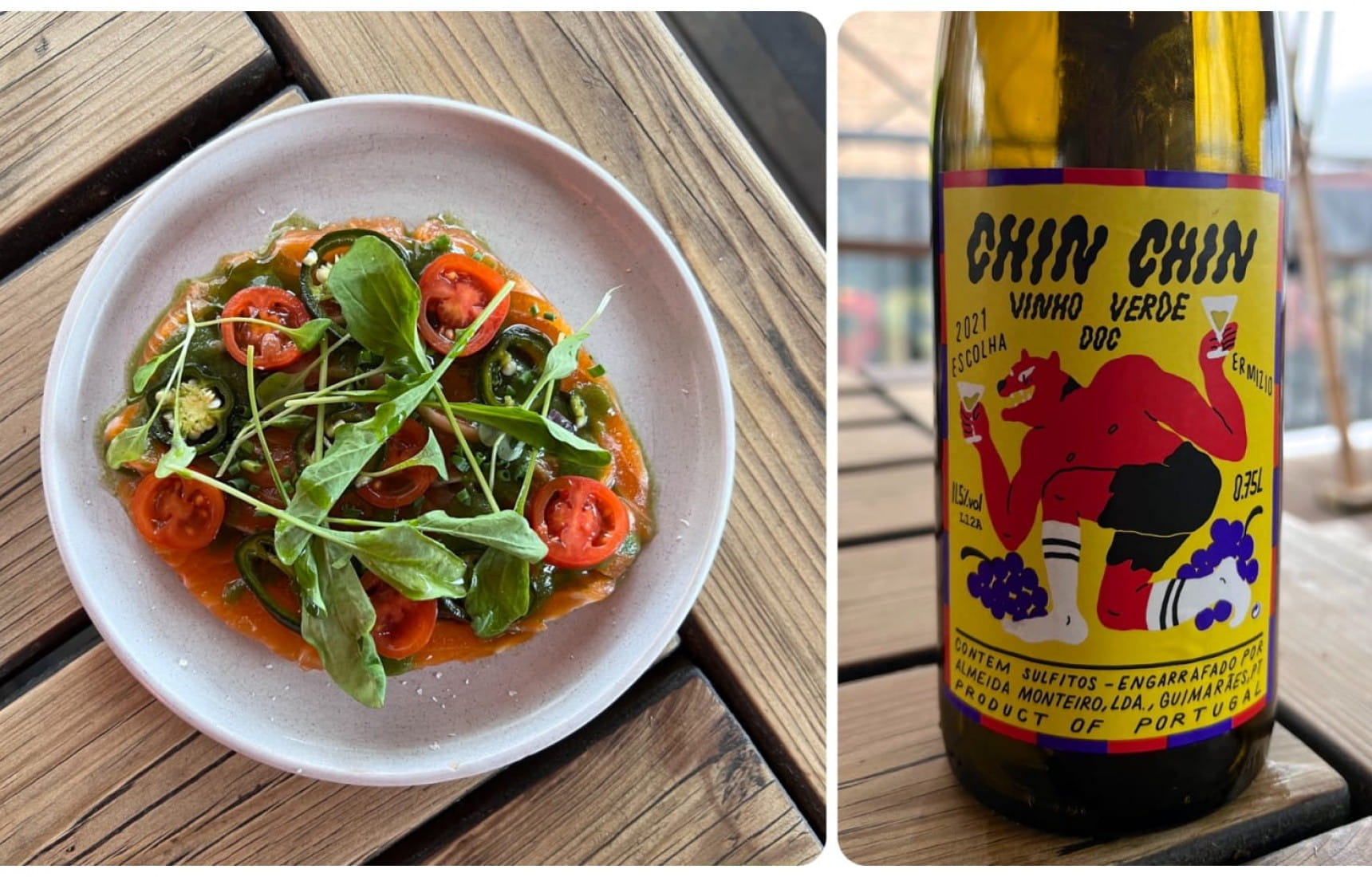 Cured trout with verdita and vinho verde Matching Food Wine