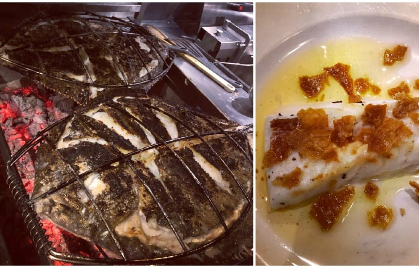 Turbot paired with white Chateauneuf-du-Pape