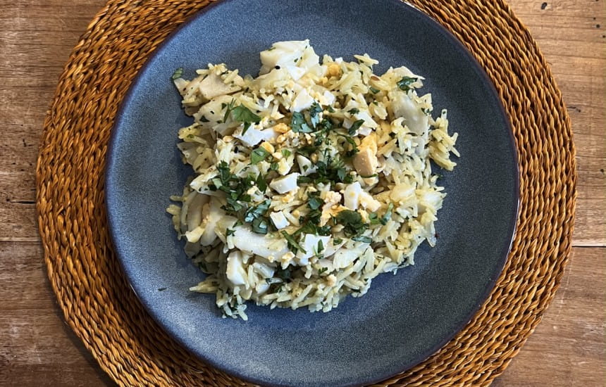 Kedgeree and a crisp Portuguese white
