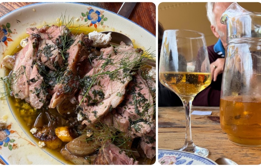 Lamb, courgettes, fennel and cider