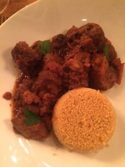 Lamb tagine with a chorizo-infused beer