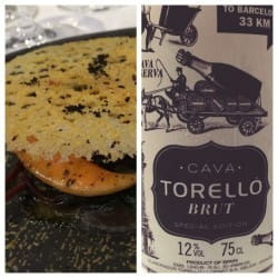 Lobster with lichen and Torello Special Edition Cava