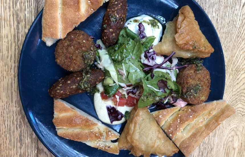 Mezze and pomegranate juice