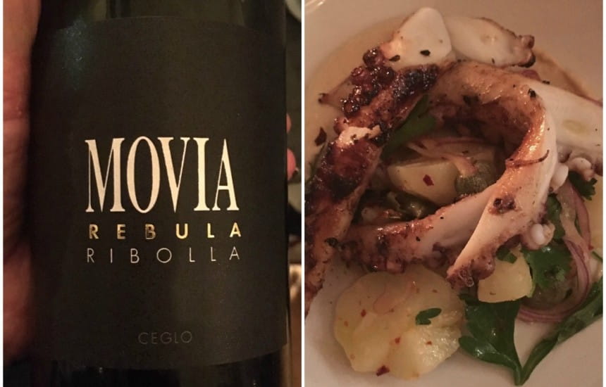 Octopus with orange wine