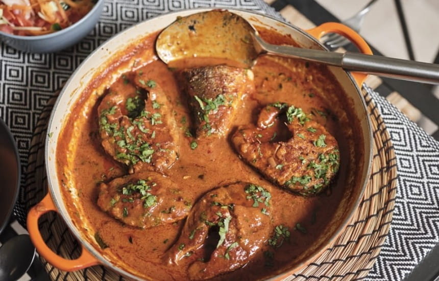 Nokx Majozi’s Fish Curry and Pumpkin Maize Meal 