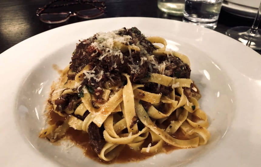 Ox cheek ragu and nero d’avola