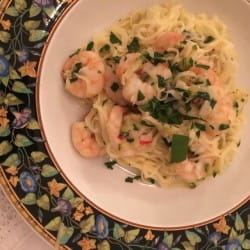 Prawn tagliolini and Poggio San Polo Rosso di Montalcino