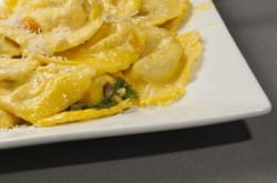 Pumpkin ravioli and a Douro white