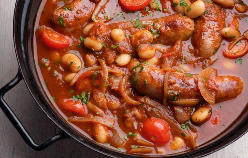 Recipes | Tom Kerridge's sausage, tomato and butterbean stew 