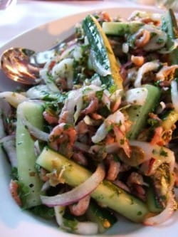 Brown shrimps and cucumber with Corail Ros 2010