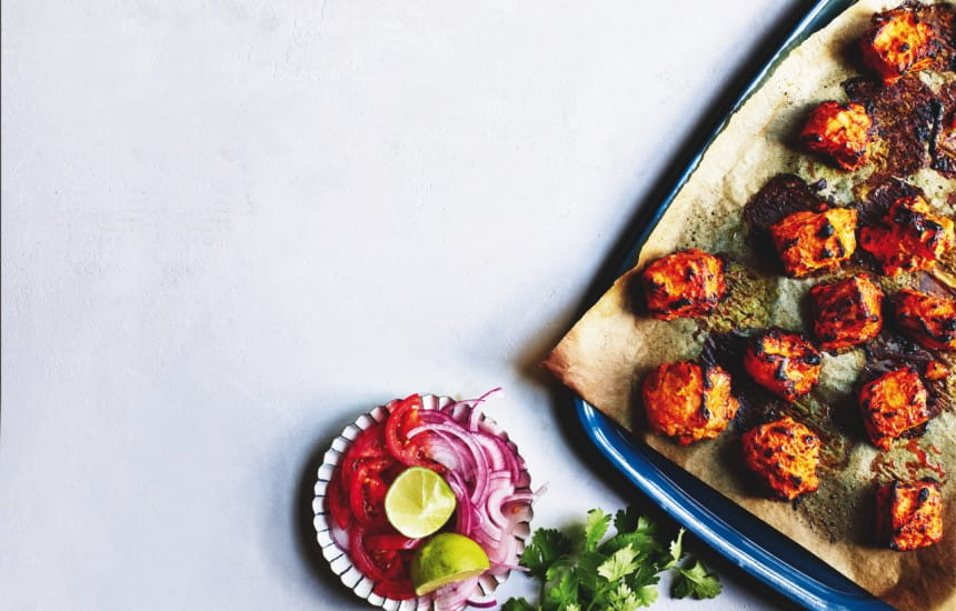  Yogurt & spice roasted salmon 
