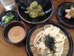 Cold sesame noodles and weissbier