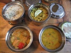 Vegetable Thali and Flying Dog Tire Bite Golden Ale