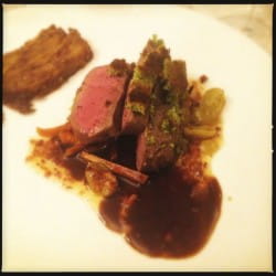 German spätlese riesling and rare venison