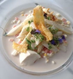 Asparagus salad and Grüner Veltliner