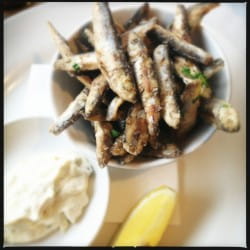 Whitebait and Muscadet-sur-Lie