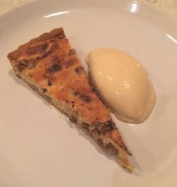 Yorkshire curd tart with builders’ tea ice-cream and Shire Highland Black Tea from Malawi