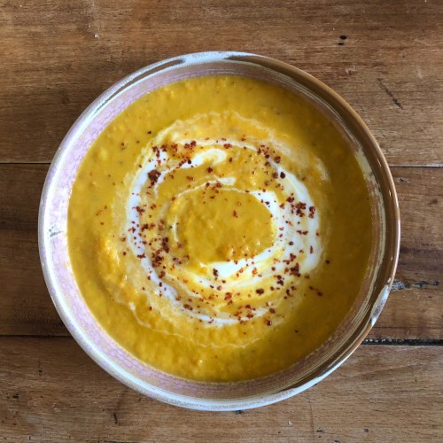 Carrot and tahini soup